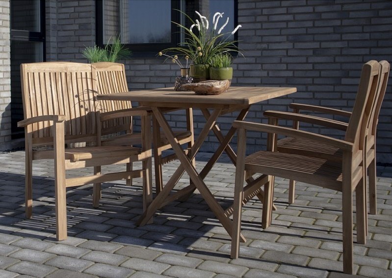 House N Oviedo Teak Dining Table