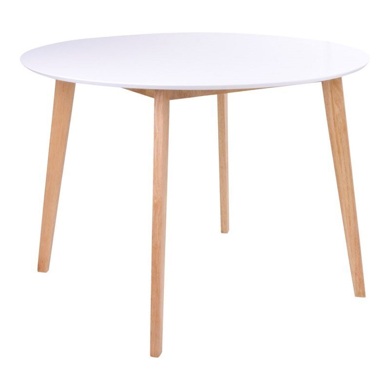 House N Vojens Dining Table ø105 cm - White / Natural