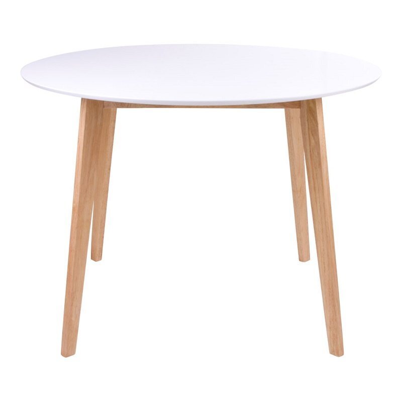 House N Vojens Dining Table ø105 cm - White / Natural