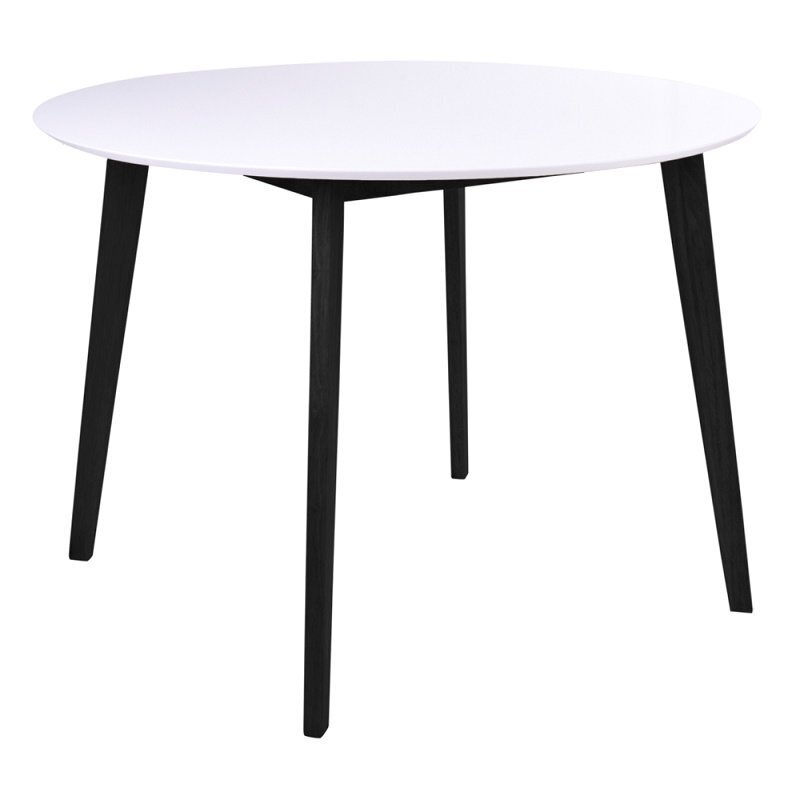 House N Vojens Dining Table ø105 cm - White / Black
