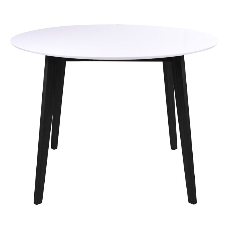 House N Vojens Dining Table ø105 cm - White / Black
