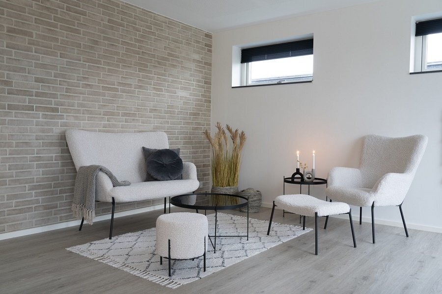 House N Glasgow Sofa - Artificial Lamb Skin