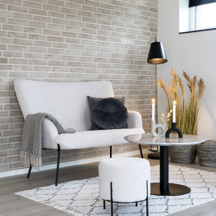 House N Glasgow Sofa - Artificial Lamb Skin