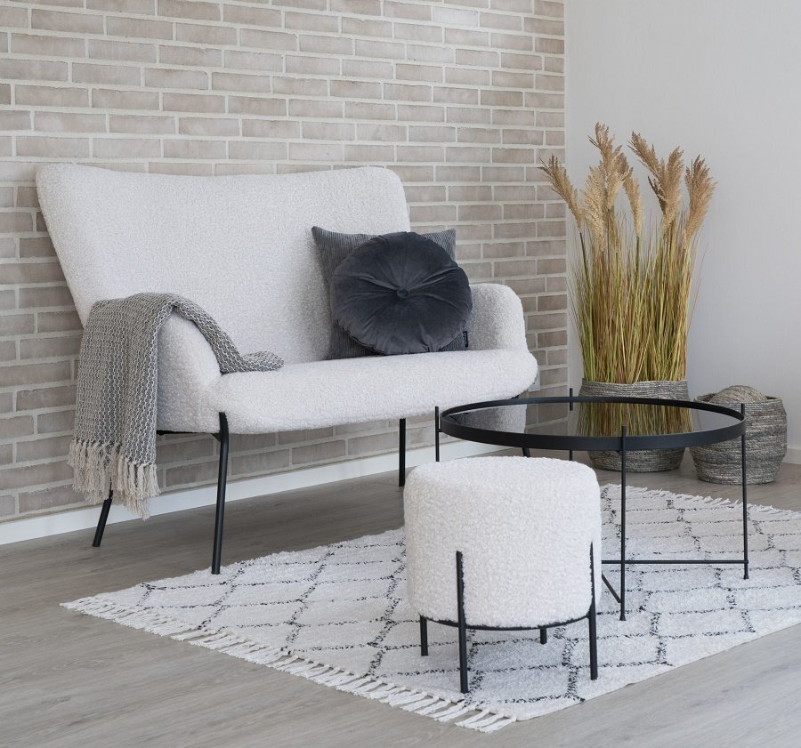House N Glasgow Sofa - Artificial Lamb Skin