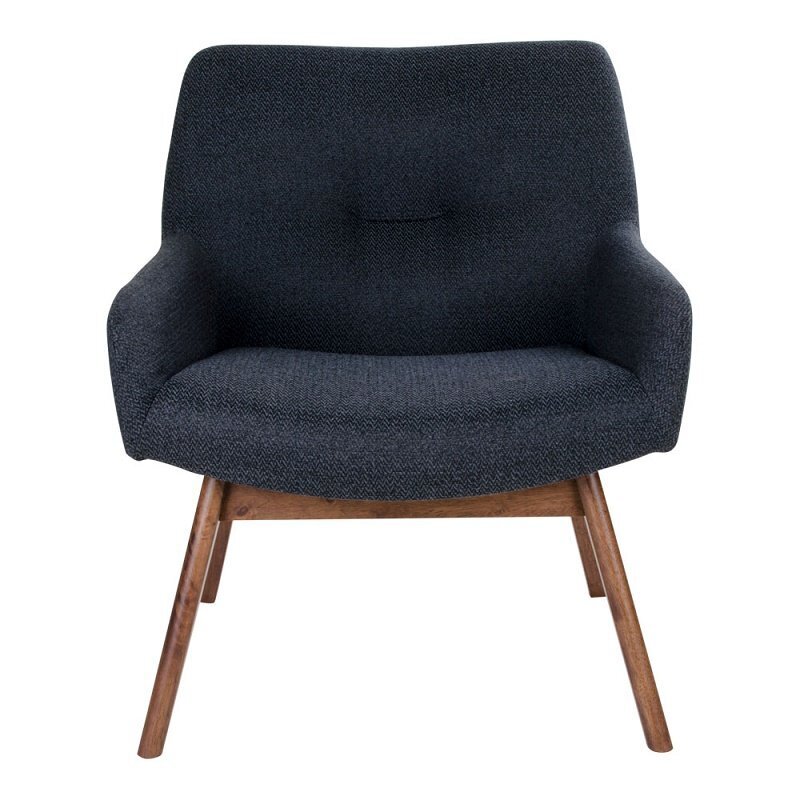 House N London Lounge Chair  - Dark grey / walnut legs
