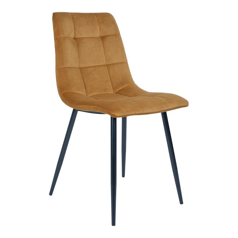 House N Middelfart Dining Chair - Mustard yellow velvet