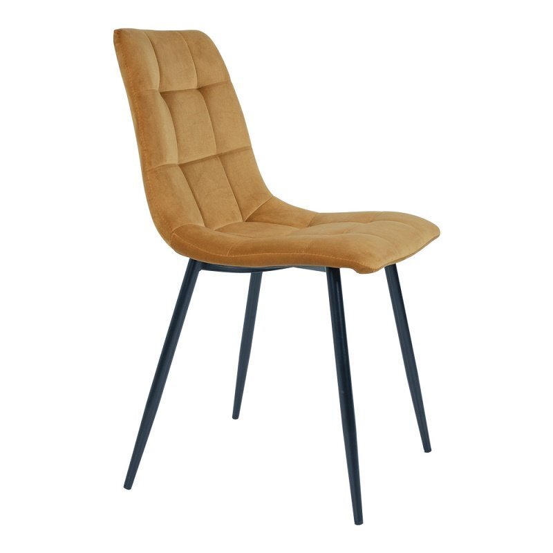 House N Middelfart Dining Chair - Mustard yellow velvet