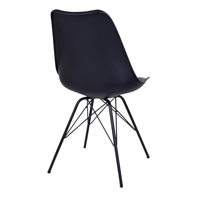 House N Oslo Dining Chair Black legs - Black velvet