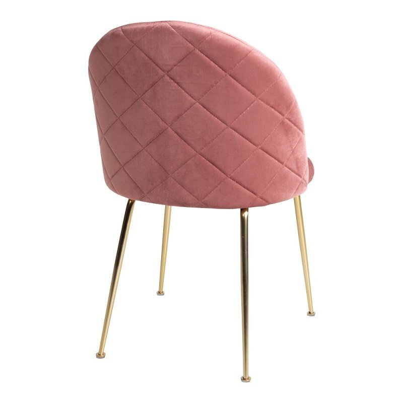 House N Geneve Dining Chair with Brass Legs - rose velvet 