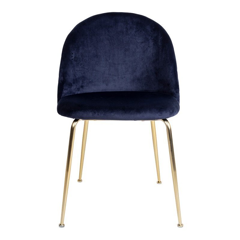 House N Geneve Dining Chair with Brass Legs - blue 