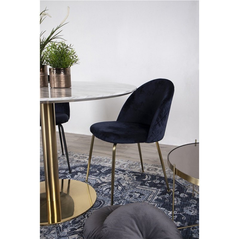House N Geneve Dining Chair with Brass Legs