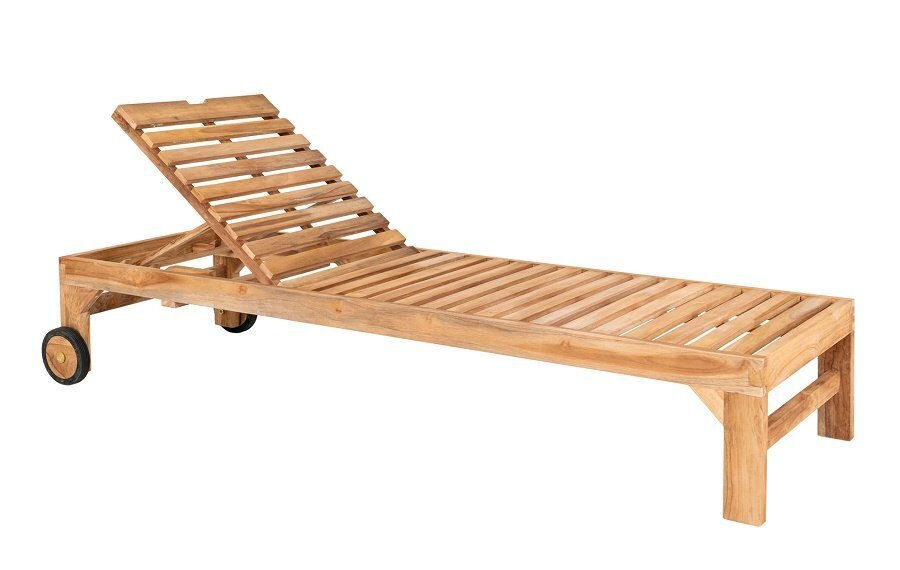 House N Andorra Teak Sunlounger