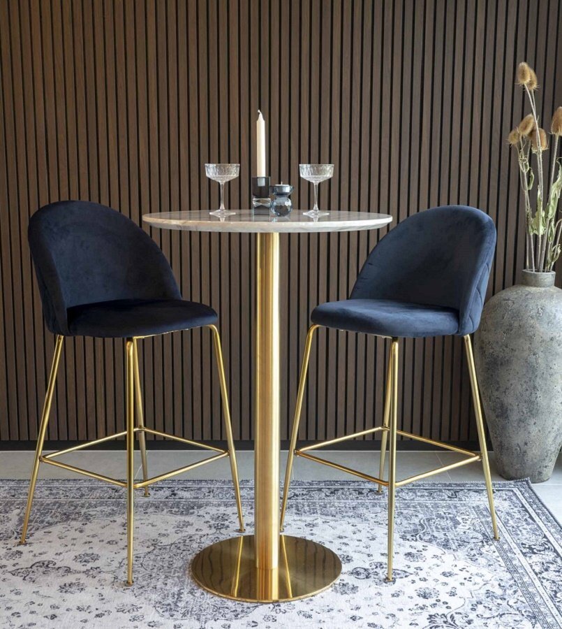 House N Bolzano Bar Table - Brass Base
