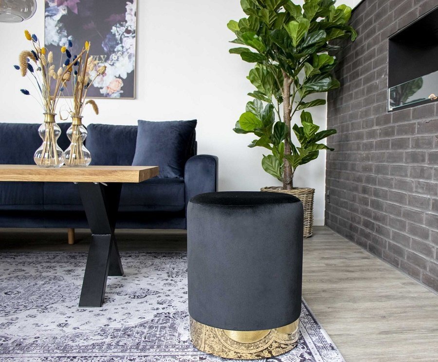 House N Gamby Pouf - Black 
