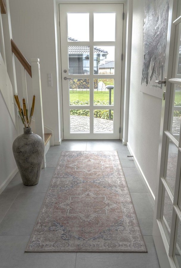 House N Havana Hallway Runner - Orange & Blue