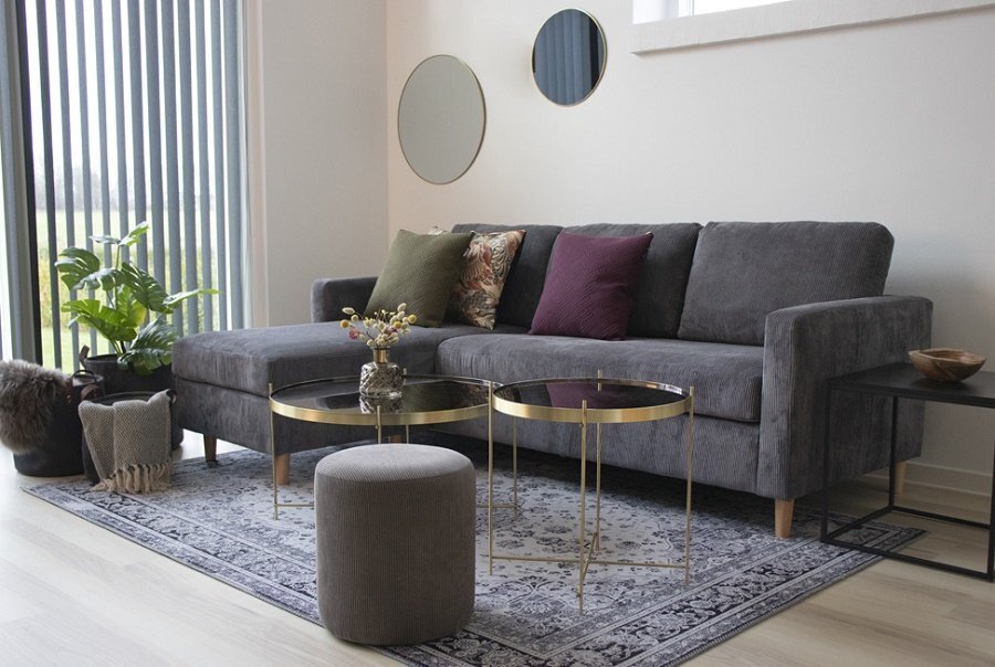 House N Jersey Mirror - Round - 60 cm brass