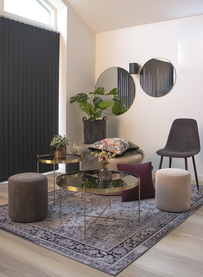 House N Jersey Mirror - Round - 80 cm brass