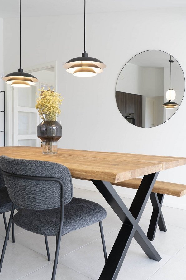 House N Jersey Mirror - Round - 100 cm black