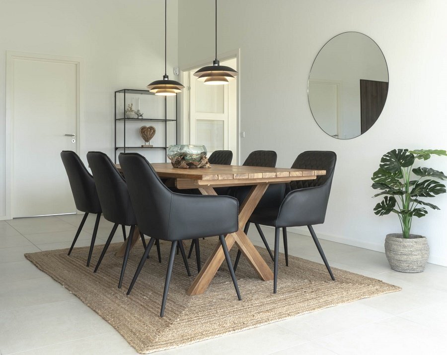 House N Jersey Mirror - Round - 100 cm black