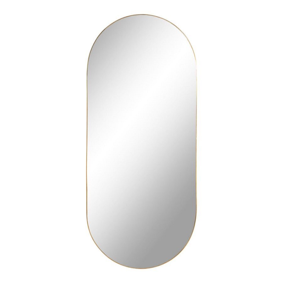 House N Jersey Mirror - Oval - Brass