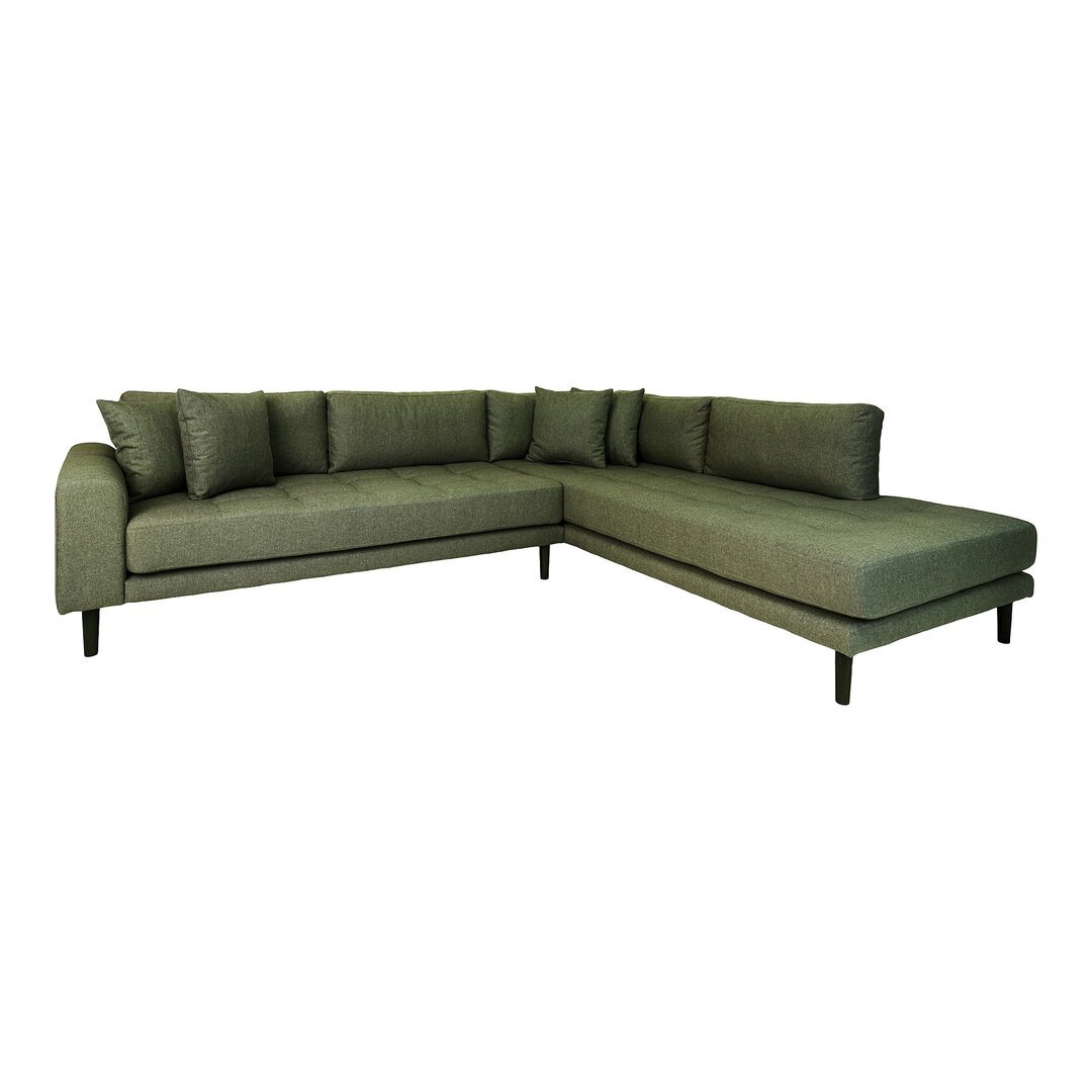 House N Lido Corner Sofa Open End Right Facing Olive Green Fabric HN1020
