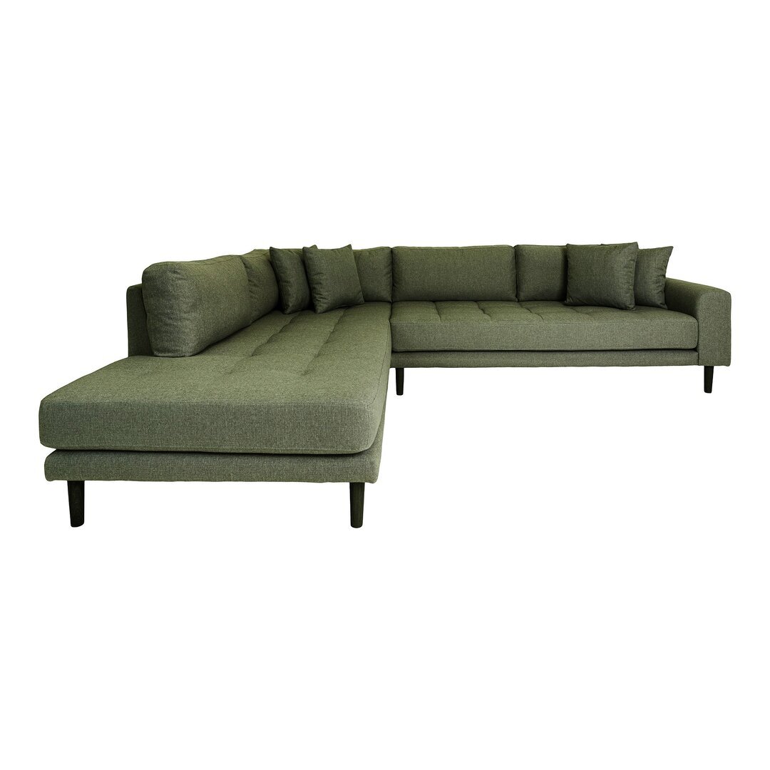 House N Lido Corner Sofa Open End Left Facing Olive Green Fabric HN1020