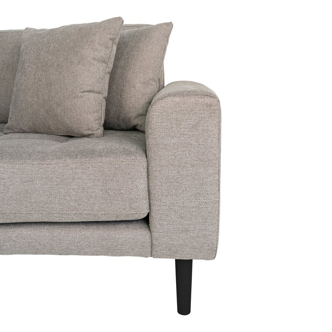 Lido Lounge Sofa Left Facing Stone Grey Fabric HN1030