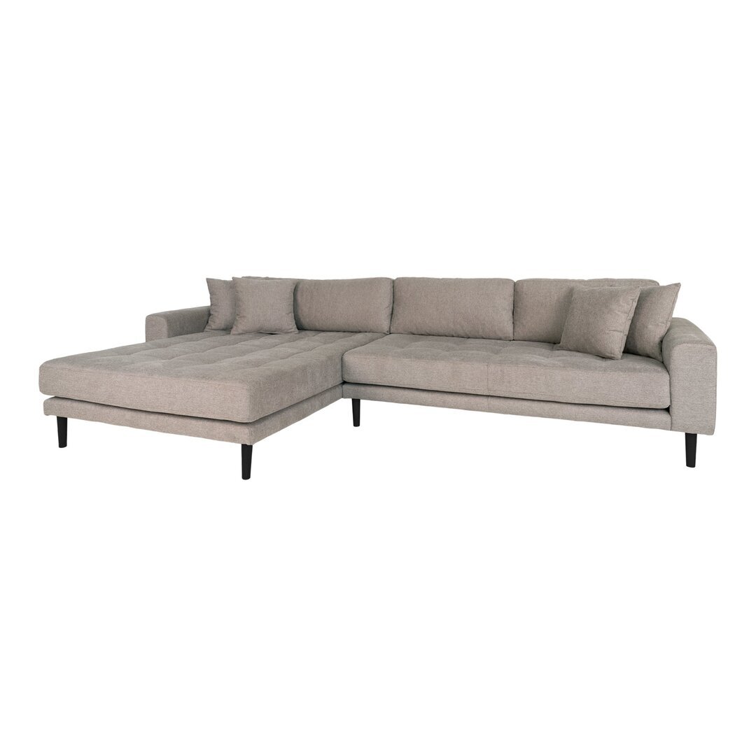 Lido Lounge Sofa Left Facing Stone Grey Fabric HN1030