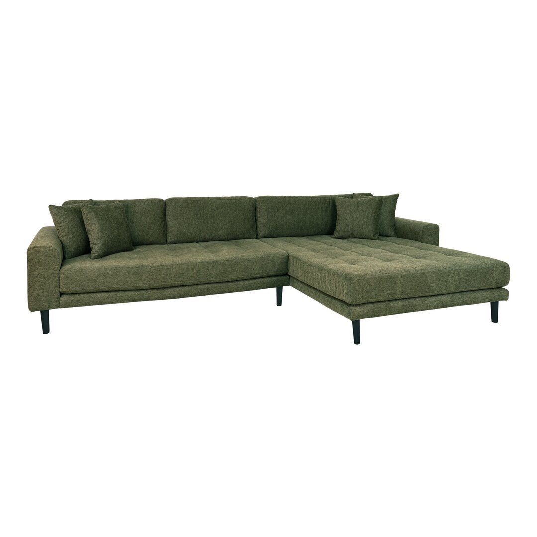 Lido Lounge Sofa Right Facing Olive Green Fabric HN1020