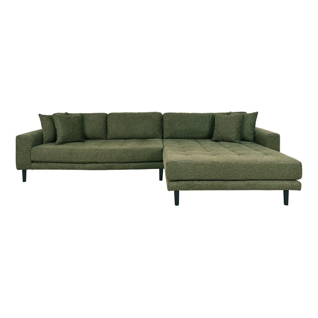 Lido Lounge Sofa Right Facing Olive Green Fabric HN1020