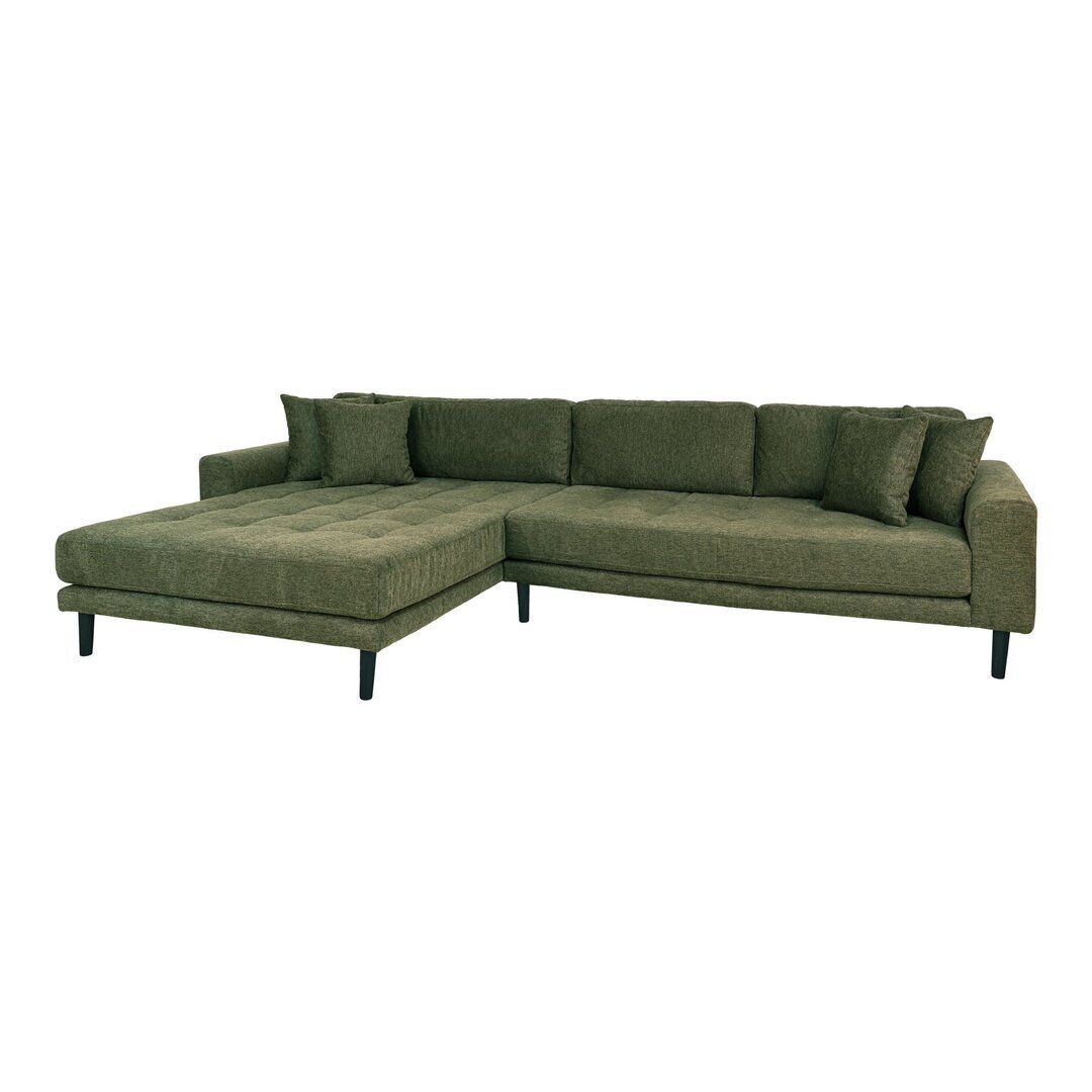 Lido Lounge Sofa Right Facing Olive Green Fabric HN1020