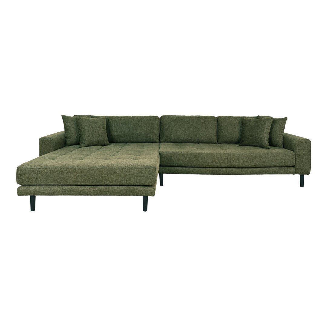 Lido Lounge Sofa Right Facing Olive Green Fabric HN1020