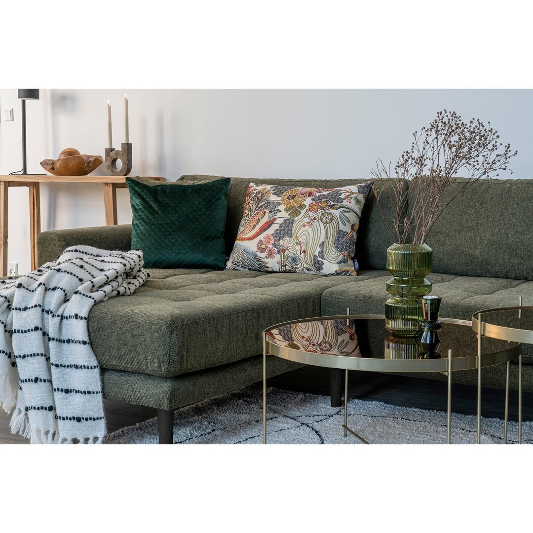Lido Lounge Sofa Right Facing Olive Green Fabric HN1020