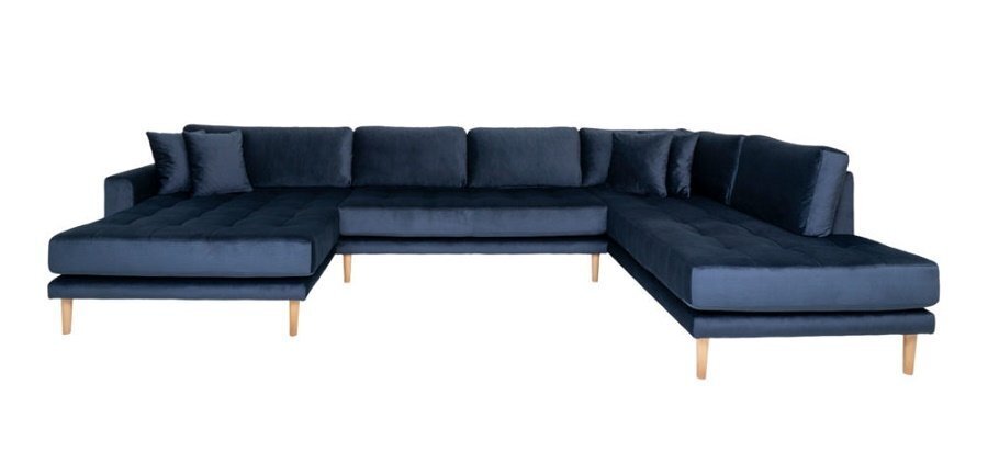 House N Lido U-Sofa Open End - Dark Blue - Left Facing