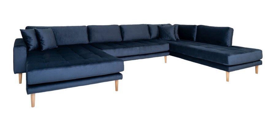 House N Lido U-Sofa Open End - Dark Blue - Left Facing