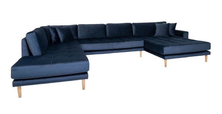 House N Lido U-Sofa Open End - Dark Blue - Right Facing