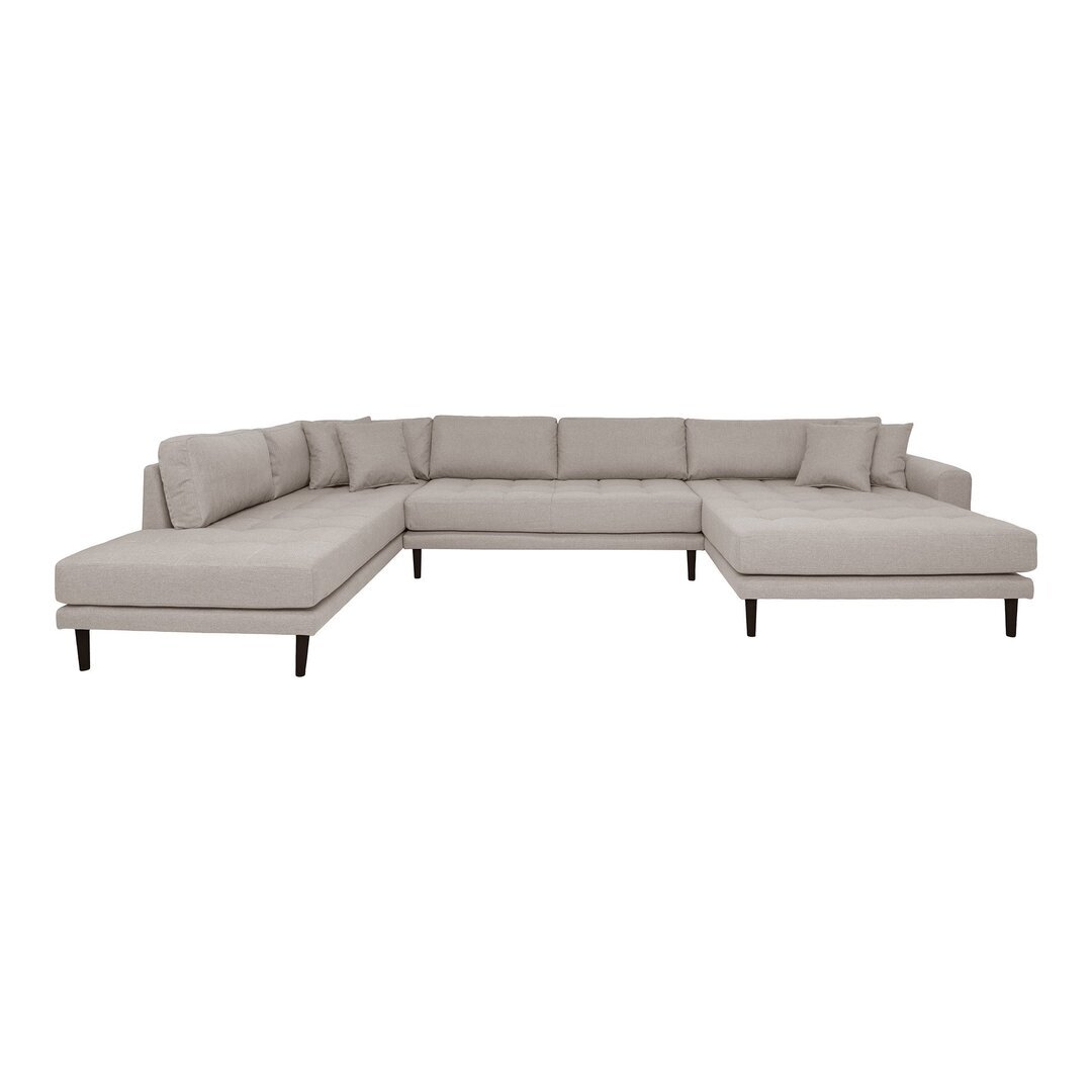 House N Lido U-Sofa Open End Left Facing Stone Fabric HN1030