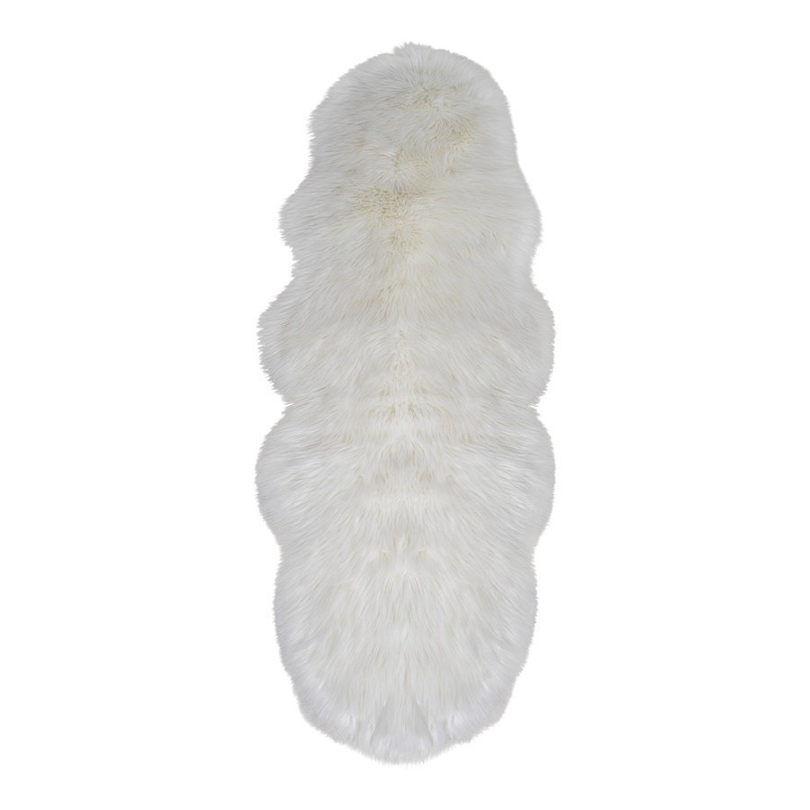 House N Lambskin Artificial Rug - Ivory