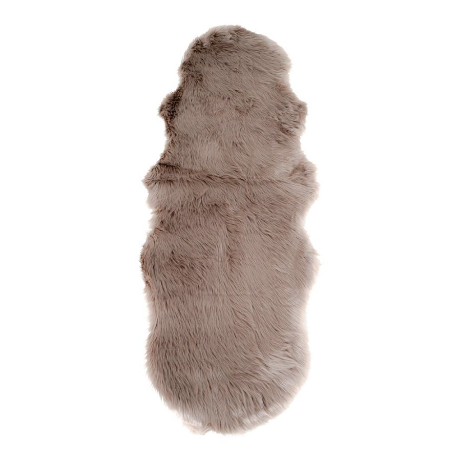 House N Lambskin Artificial Rug - Mushroom