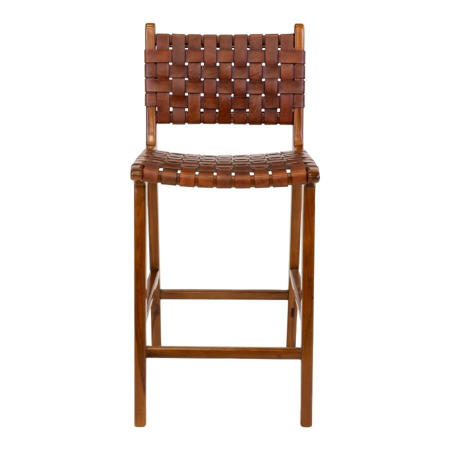 House N Perugia Bar Chair - Brown w. Brown Leather