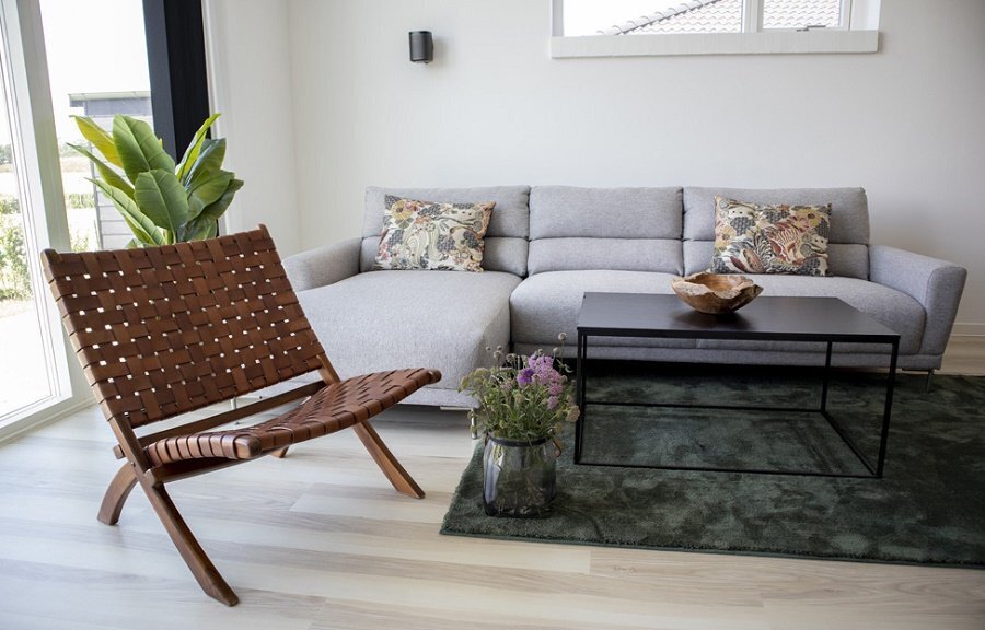 House N Perugia Folding Chair - Brown Leather