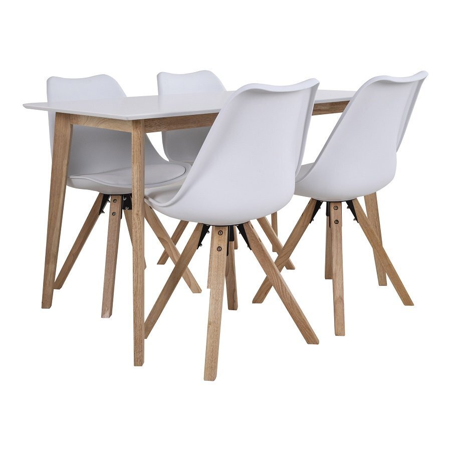 House N Vojens Dining Table - 120 cm - White / Natural