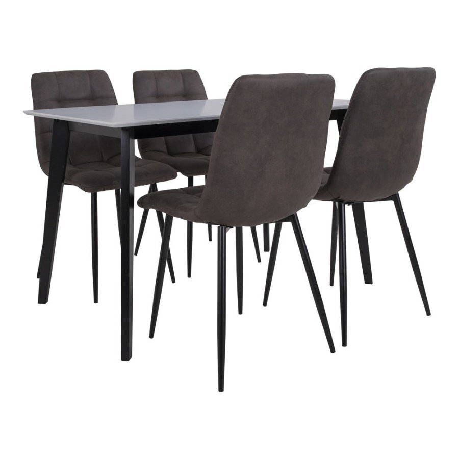 House N Vojens Dining Table - 120 cm - White / Black
