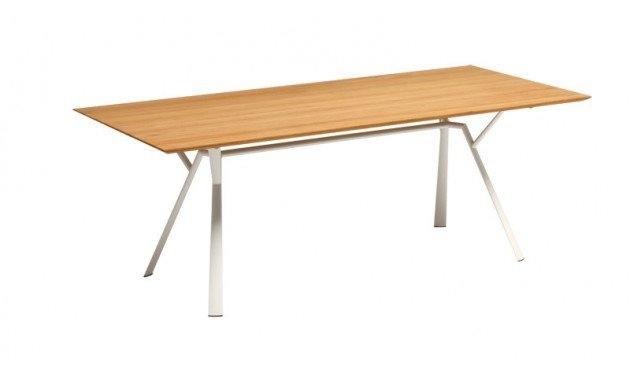 Fast Radice Quadra Tisch - Teak- 200x x 90 cm  - 1-White
