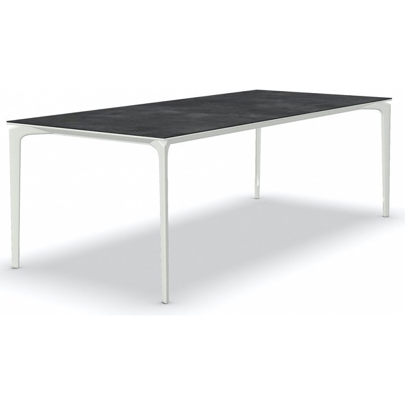 Fast AllSize Tisch mit Platte aus Feinsteinzug, Night - Weiss