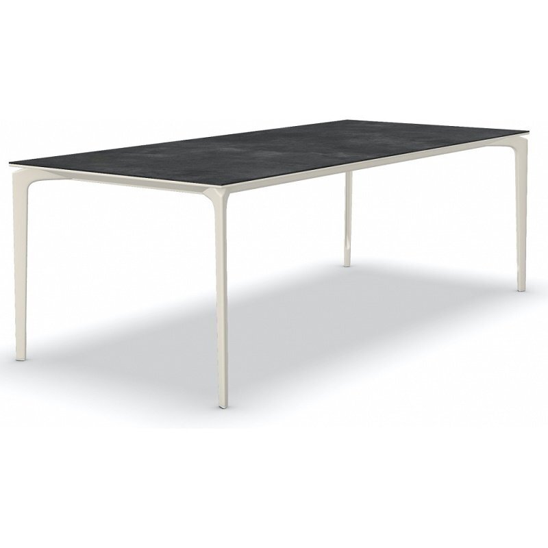 Fast AllSize Tisch mit Platte aus Feinsteinzug, Night - Cremeweiss