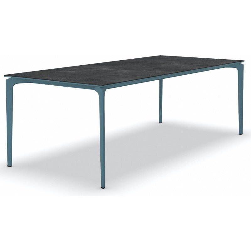 Fast AllSize Tisch mit Platte aus Feinsteinzug, Night - Öl Blau