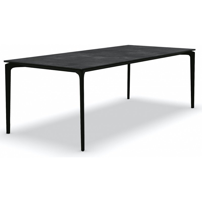 Fast AllSize Tisch mit Platte aus Feinsteinzug, Night - Schwarz