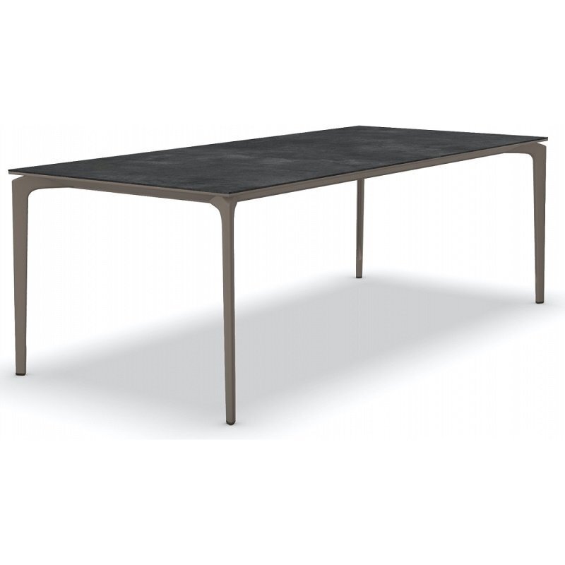 Fast AllSize Tisch mit Platte aus Feinsteinzug, Night - Taupe