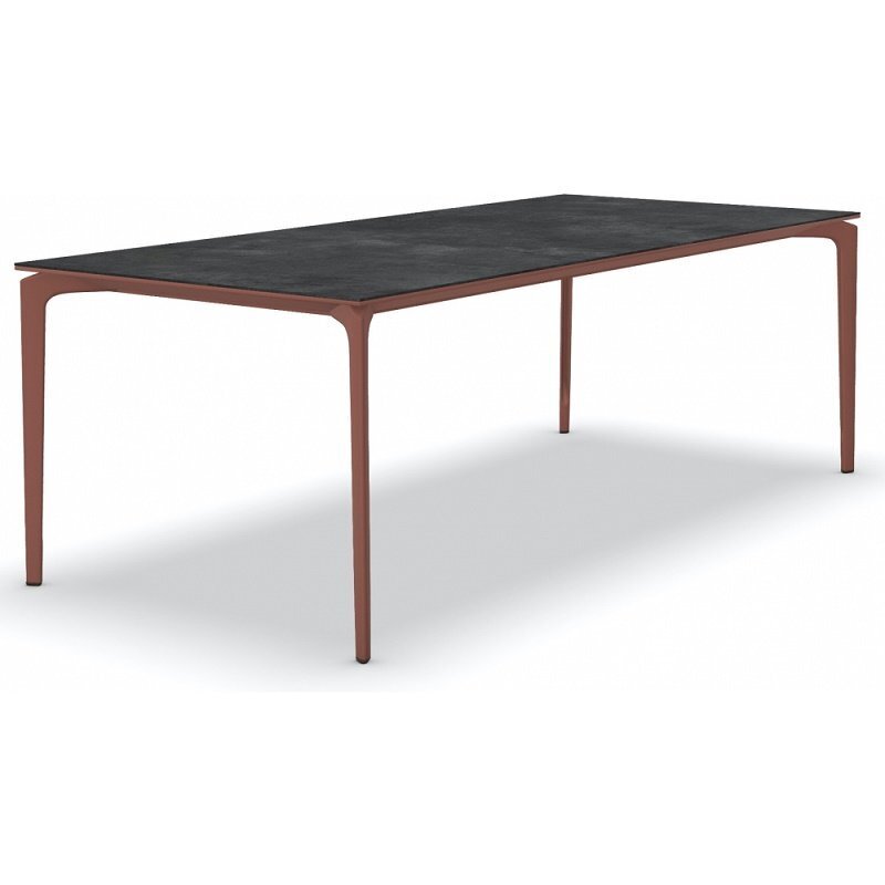 Fast AllSize Tisch mit Platte aus Feinsteinzug, Night - Terrakotta